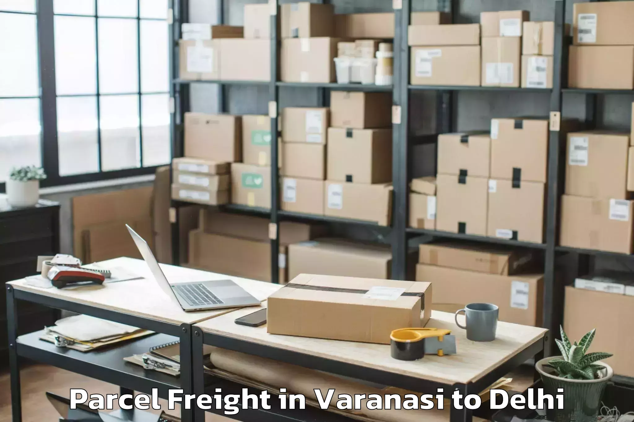 Quality Varanasi to Kalkaji Parcel Freight